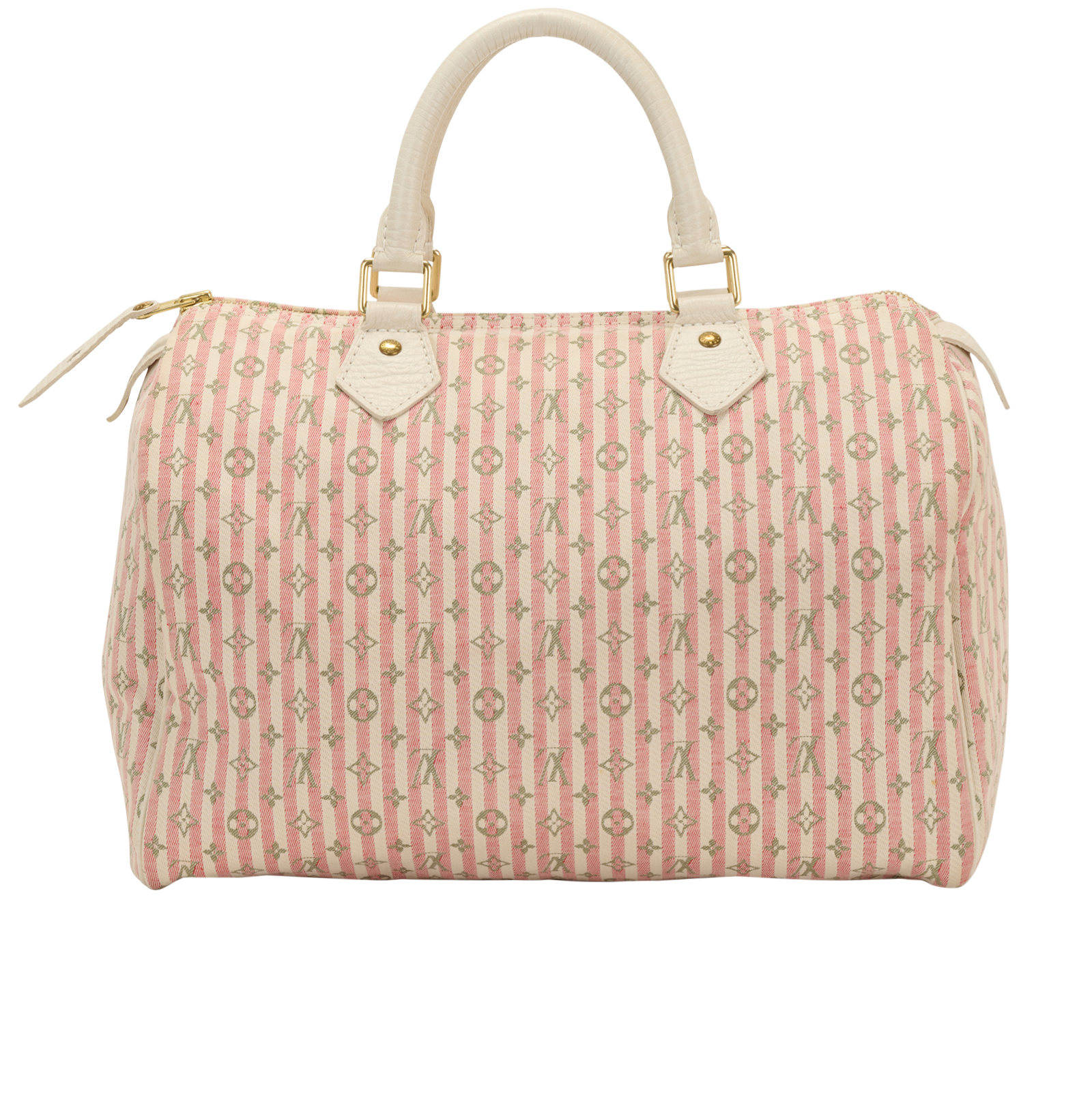 Mini Lin Speedy 30, &pound;595, Handbags, Pink/White, Fabric, Back view